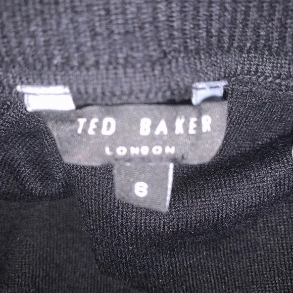 Ted Baker London EXARNO Black Wool Cashmere Blend Roll Neck Sweater - Picture 14 of 16